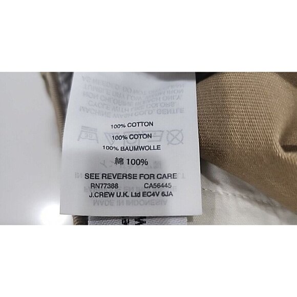 J. Crew Chino Shorts 100% Cotton Light Brown Mid-Rise 3" Inseam Women's 2 - Picture 6 of 7